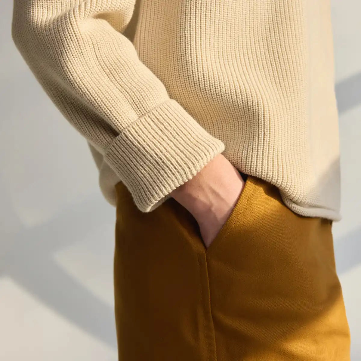 Women's DWR Wool/Cotton Sweater Castle Wall - Image 4