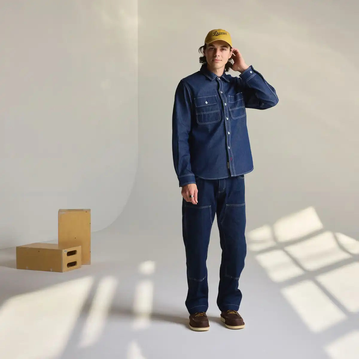 Men's Larch Mt Denim Shirt Dark Wash Indigo - Image 5