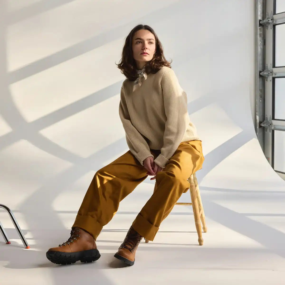 Women's DWR Wool/Cotton Sweater Castle Wall - Image 3