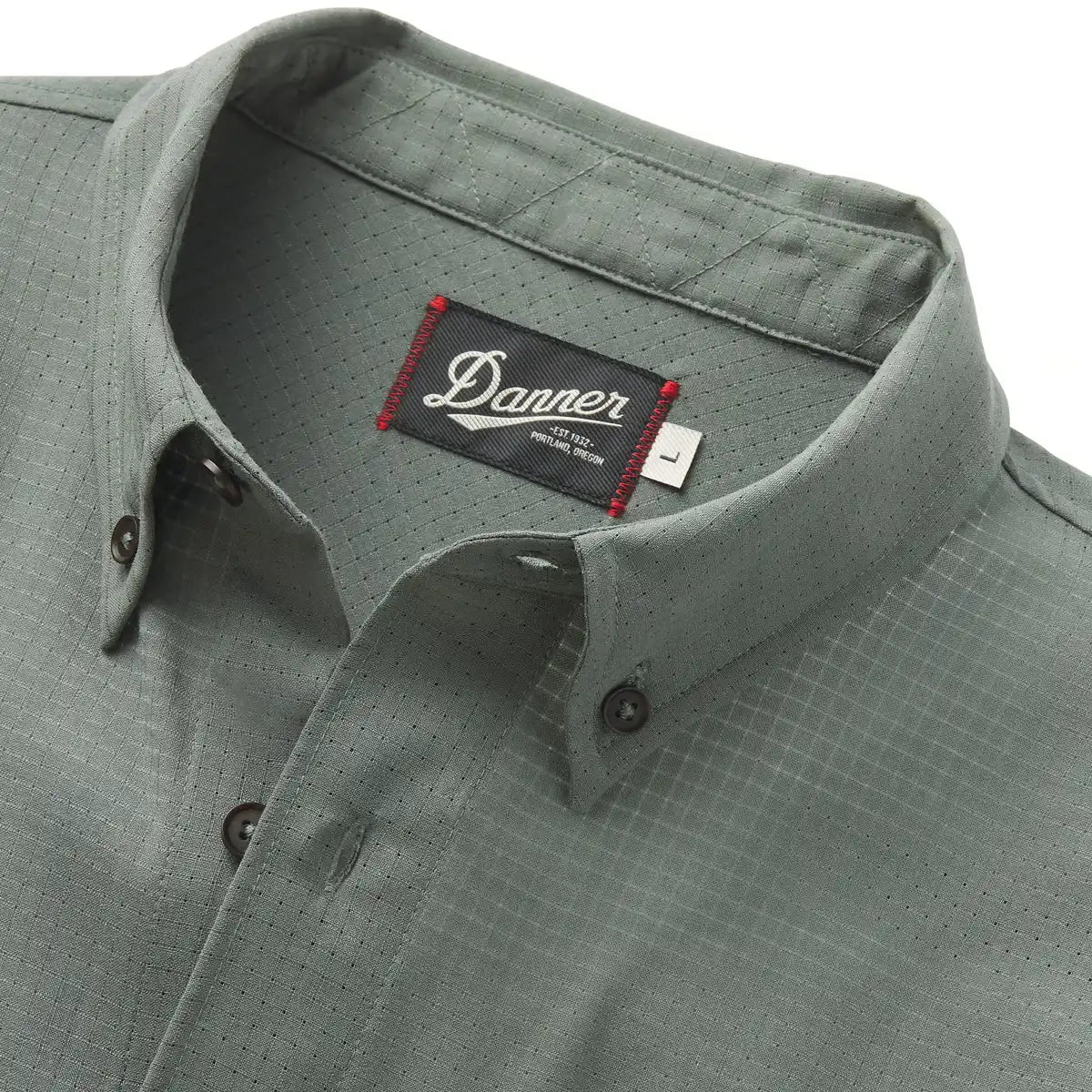 Men's Summer Wool LS Trail Shirt Agave Green - Image 3