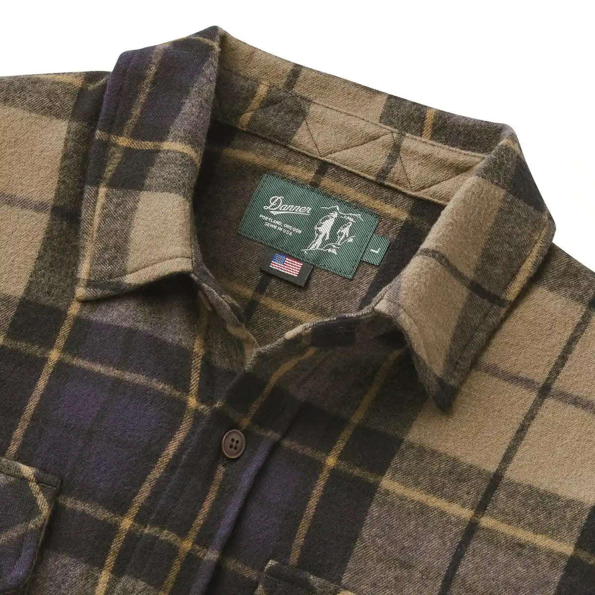 Men's Cedar Mill Cotton Flannel Navy/Olive Tartan Plaid - Image 3