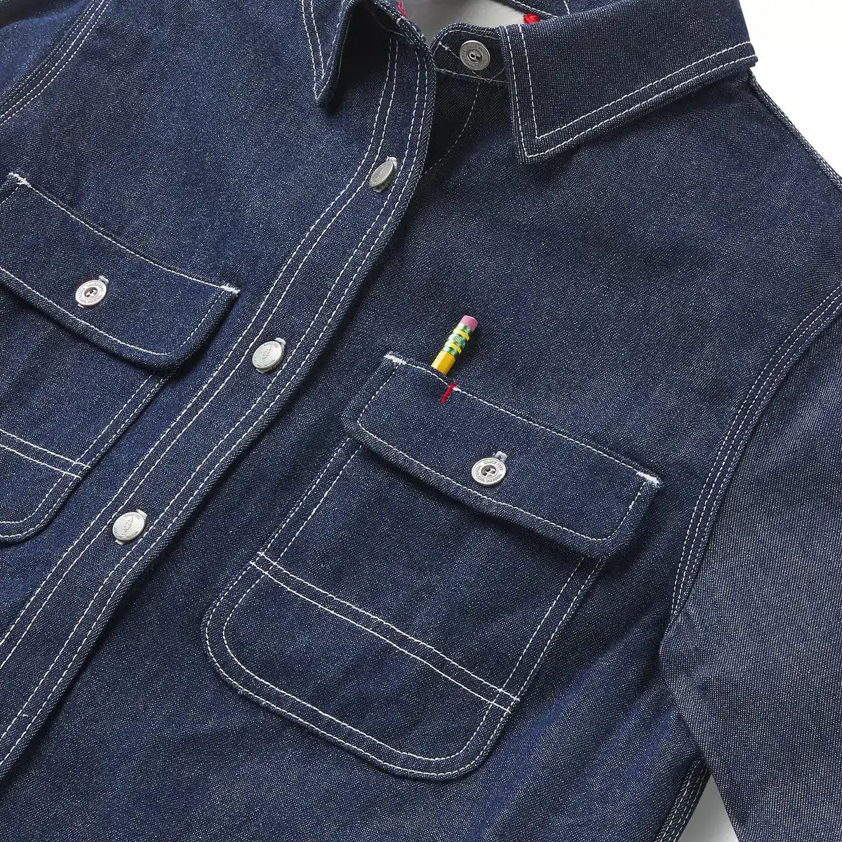 Women's Larch Mt Denim Shirt Dark Wash Indigo - Image 4