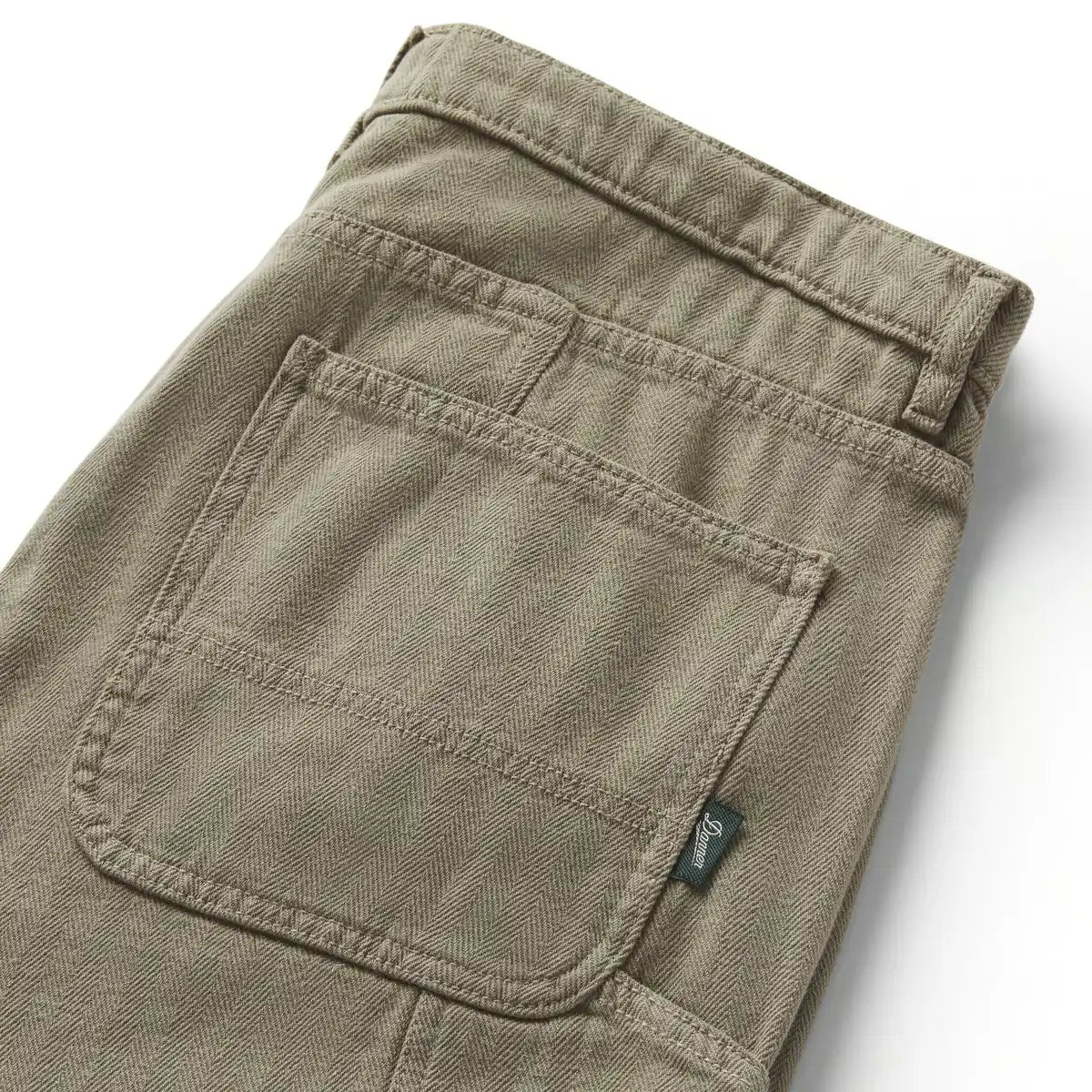 Men's Kenton Double Knee Pants Herringbone Dusty Olive - Image 3