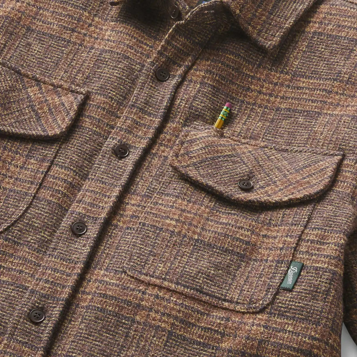 Men's Cedar Mill Cotton Flannel Brown/Tan Tweed Plaid - Image 4